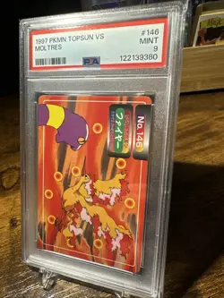 1997 Pokemon Japanese Topsun VS #146 Moltres PSA 9 - Image 2