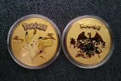 Pokemon - Pikachu Metal Coin Golden. - Image 1