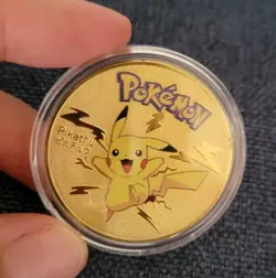Pokemon - Pikachu Metal Coin Golden. - Image 2