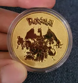 Pokemon - Pikachu Metal Coin Golden. - Image 3