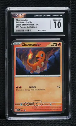 Charmander (151 Poster Collection) Pokemon Scarlet & Violet Black Star Promo - Image 1