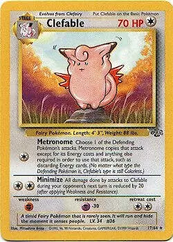 Pokemon Jungle 17/64 Clefable Card - Image 1