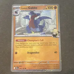 Cynthia’s Gabite 103/182 Destined Rivals Cosmos Holo With Swirl Pokemon TCG NM - Image 2