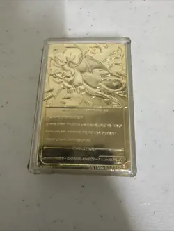 1999 Pokemon Charizard Gold Plated Trading Card Burger King 4549 - Image 3