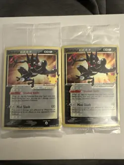Pokemon TCG Greninja Gold Star SWSH144 Black Star Promo NM/M Sealed 2 Card Lot - Image 1