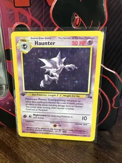 1st Edition Pokemon HAUNTER Fossil* 6/62 * Holo Rare LP - Image 1
