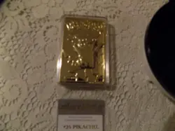 Vintage Pikachu Burger King Pokemon 23k Gold Plated Trading Card Been Opened - Image 4