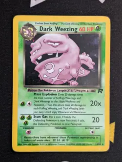Dark Weezing - 14/82 - Pokemon Team Rocket Unlimited Holo Rare Card WOTC LP - Image 1
