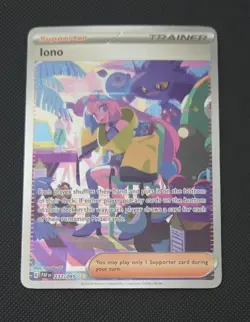 Pokemon TCG Iono Scarlet & Violet Paldean Fates Card 237/091 Sir NM/M Condition - Image 1