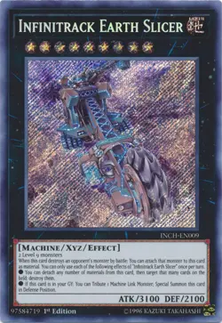 Yugioh! Infinitrack Earth Slicer - INCH-EN009 - Secret Rare - 1st Edition Near M - Image 1