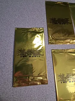 Yu-Gi-Oh The Movie 2004 Gold Promo - 5 Packs Sealed New/Factory Sealed - Image 2
