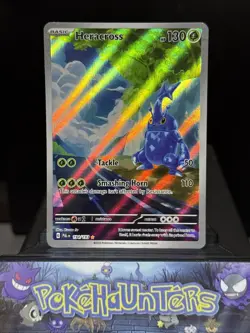 Pokemon Card Heracross 194/193 Paldea Evolved Holo Illustration Rare Near Mint - Image 1
