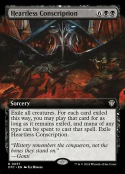 1x Heartless Conscription - Extended Art - Commander: Outlaws Of Thunder Junctio - Image 1
