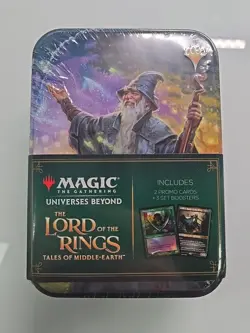 Magic The Gathering Lord of the Rings Tin, Gandalf Sealed Universes Beyond - Image 1