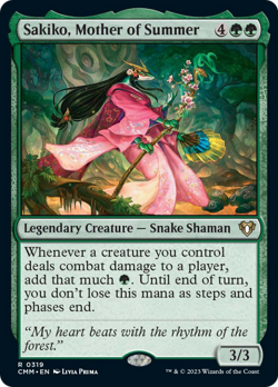 Sakiko, Mother of Summer [Commander Masters] Magic MTG - Image 1