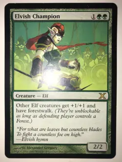 Elvish Champion 10th Edition Green Rare MAGIC MTG LP - Image 1