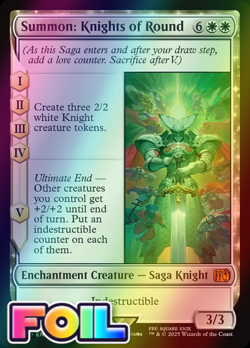 x1 Summon: Knights of Round FOIL FIN Final Fantasy MTG 36 M/NM 1x - Image 1