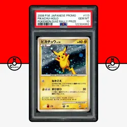 Pokemon PSA 10 Pikachu Holo 113/DP-P Quiz Rally Prize Black Star Promo Japanese - Image 1