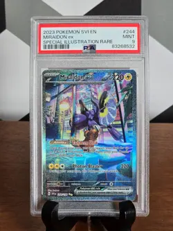 2023 POKEMON TCG - SCARLET & VIOLET BASE #244 MIRAIDON EX SIR PSA 9 MINT 🔥 - Image 1