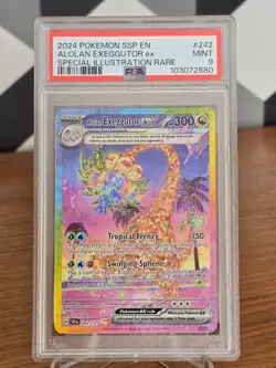 2024 POKEMON TCG - SURGING SPARKS #242 ALOLAN EXEGGUTOR EX SIR PSA 9 MINT ?? - Image 1