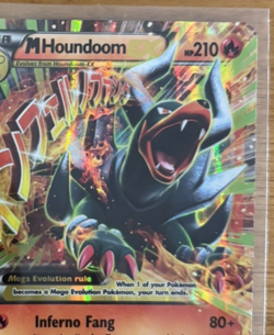 Mega M HOUNDOOM EX 22/162 XY BREAKthrough HOLO FULL ART Pokemon Y12 - Image 5