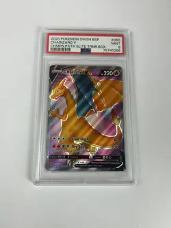 Charizard PSA 9 Mint Pokemon 2020 Champions Path 050 TCG SWSH BSP CHARIZARD V - Image 1
