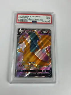 Charizard PSA 9 Mint Pokemon 2020 Champions Path 050 TCG SWSH BSP CHARIZARD V - Image 3