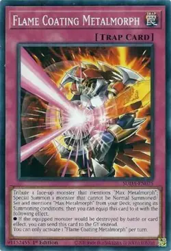 Yugioh! Flame Coating Metalmorph - SUDA-EN075 - Common - 1st Edition Near Mint, - Image 1