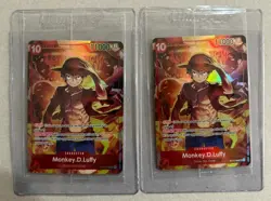(2) Monkey D. Luffy ST10-006 SR Treasure Booster SEALED Promo One Piece Card - Image 1