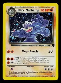 Pokemon Team Rocket Card 10/82 Dark Machamp Unlimited Edition ~ NOT FIRST - Image 1