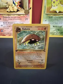 Pokemon TCG Kabuto Fossil 1st Edition Common Card 50/62 - Image 1