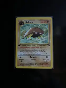 Kabuto Ist Edition Fossil Pokemon Card Near Mint Condition 50/62. Free Shipping! - Image 4