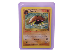Pokemon Fossil Set Unlimited Print Kabuto Card #50/62 Common Used VGC - Image 1