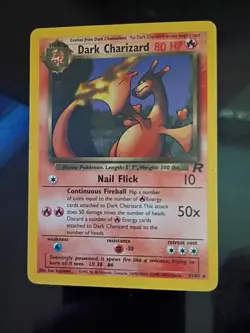 Pokemon Dark Charizard TCG Non-Holo Rare Card 21/82 LP/MP Condition - Image 1