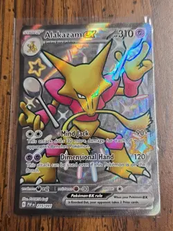 Pokemon Card TCG - Alakazam ex 215/091 Ultra Rare Shiny Paldean Fates - Image 1