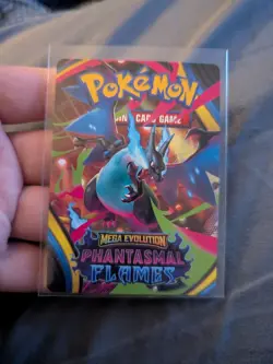 Pokemon Phantasmal Flames Trainer Tips Card - Mega Charizard NM IN HAND - Image 1