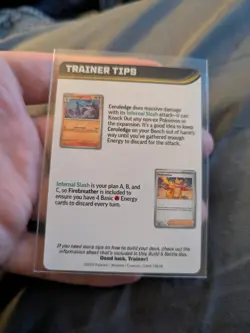 Pokemon Phantasmal Flames Trainer Tips Card - Mega Charizard NM IN HAND - Image 2