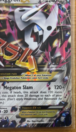 M Aggron EX 94/160 Primal Clash XY Mega Ultra Rare Holo Pokemon Card - Image 4