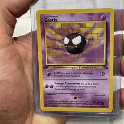 Gastly 33/62 Uncommon 1st Edition Fossil Pokemon Card NM/MT Pokemon Nintendo Vtg - Image 1