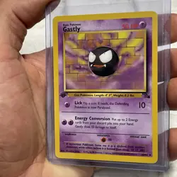 Gastly 33/62 Uncommon 1st Edition Fossil Pokemon Card NM/MT Pokemon Nintendo Vtg - Image 2