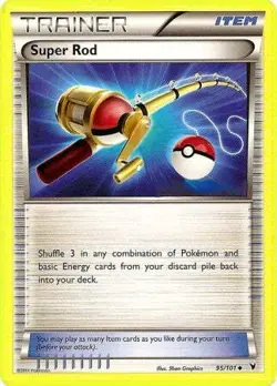 Pokemon Noble Victories Uncommon Trainer Card - Super Rod 95/101 - Image 1