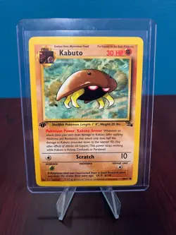 Kabuto 1st Edition Fossil Set Pokemon WOTC TCG Common Card #50/62 Kabuto King!!! - Image 1