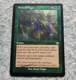Force of Vigor Retro Frame Foil-Etched MTG Card Modern Horizons - Image 1