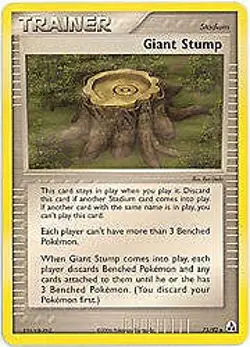 Pokemon ex Legend Maker 75/92 Trainer: Giant Stump Card - Image 1
