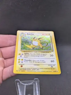 Raichu 14/102 Base Set Holo Pokemon Card WOTC Played - Image 3