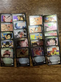 DBZ Saiyan Saga, Vintage, LP-MP, 20 Card Foil Lot, Limited, Dragon Ball Z, TCG - Image 1