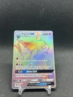 2017 Pokemon TCG Sun & Moon Espeon GX Rainbow Secret Rare Card 152/149 - Image 2
