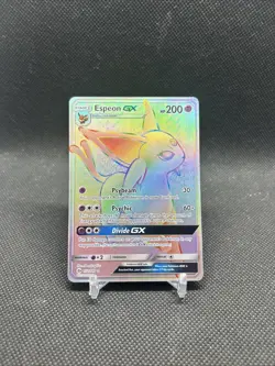 2017 Pokemon TCG Sun & Moon Espeon GX Rainbow Secret Rare Card 152/149 - Image 4