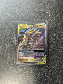 Pokemon Garchomp & Giratina GX TCG Card 146/236 Tag Team Unified Minds 2019 - Image 1