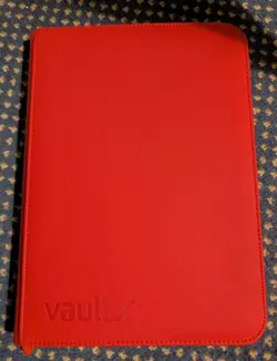 Vault X Binder Red Folder 9 Pocket 360 Cards USED - Very Good Condition - Image 1